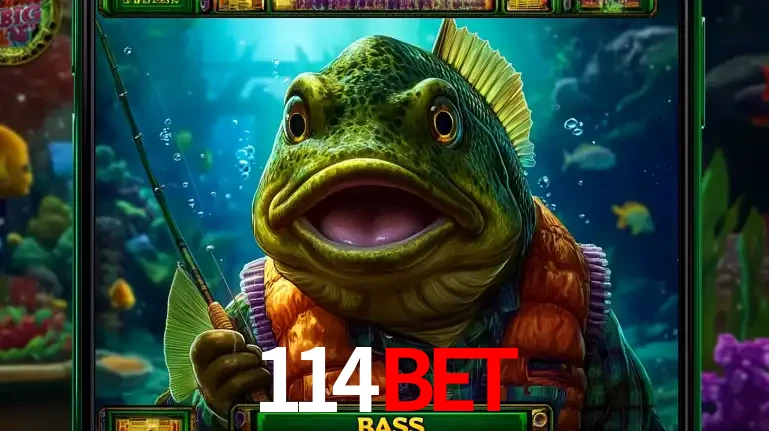 Personagem de peixe pescador do popular jogo de slot com tema de pescaria, uma das emocionantes opções de caça-níqueis para jogar e ganhar no cassino 114BET.